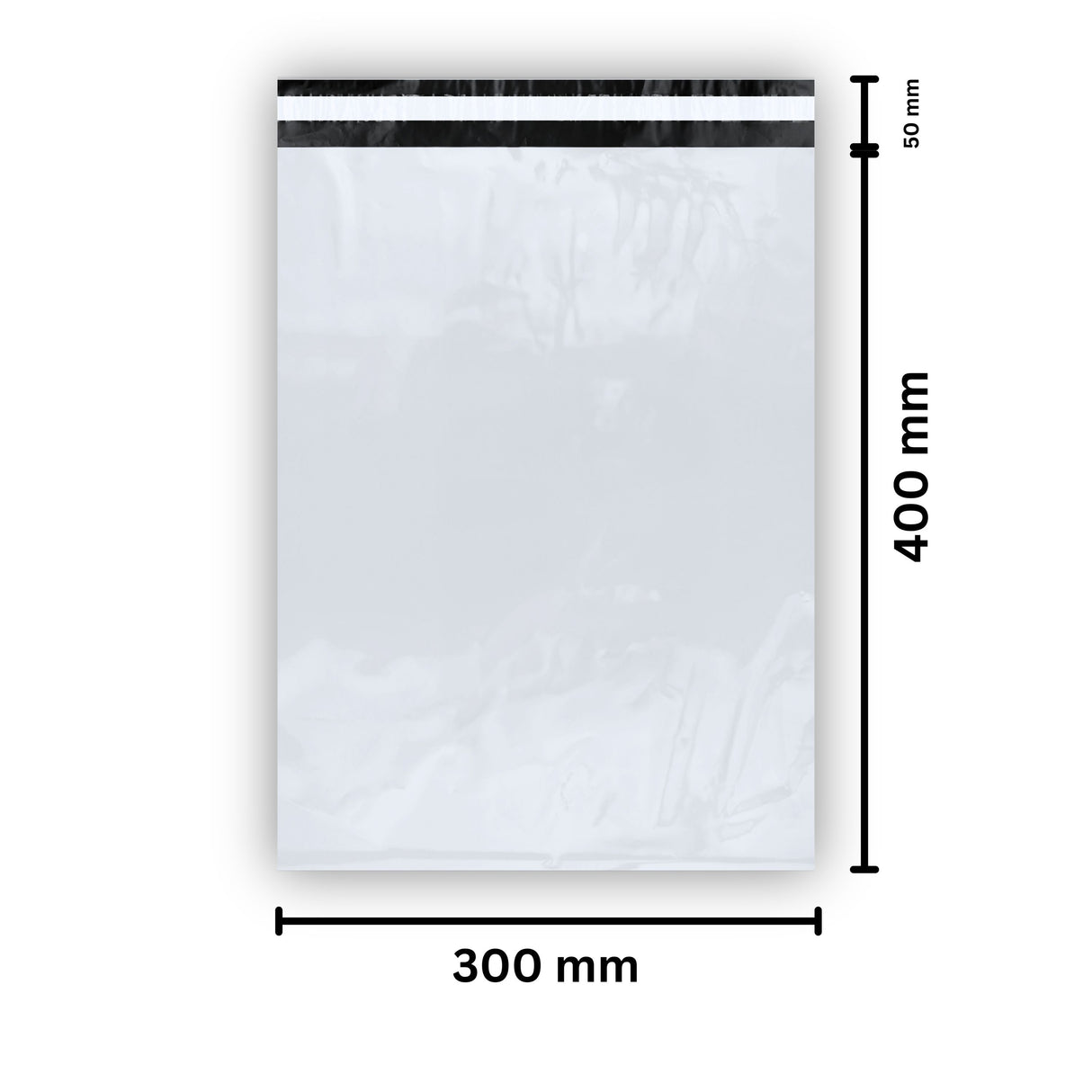 Versandbeutel 300 x 400 + 50 mm 60 μ - 100 Stück