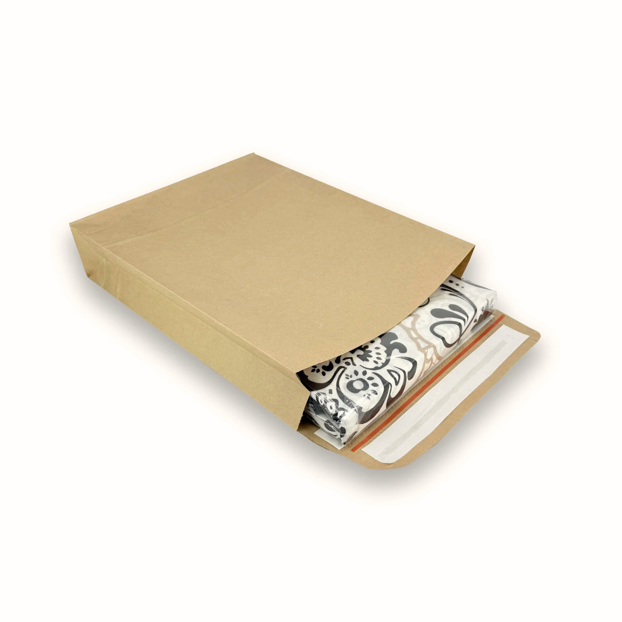 Versandtaschen - Kraftpapier mit Seiten- Bodenfalte 300 x 80 x 400 + 100 mm 110 g/m² - 100 Stück - Shipmentoo