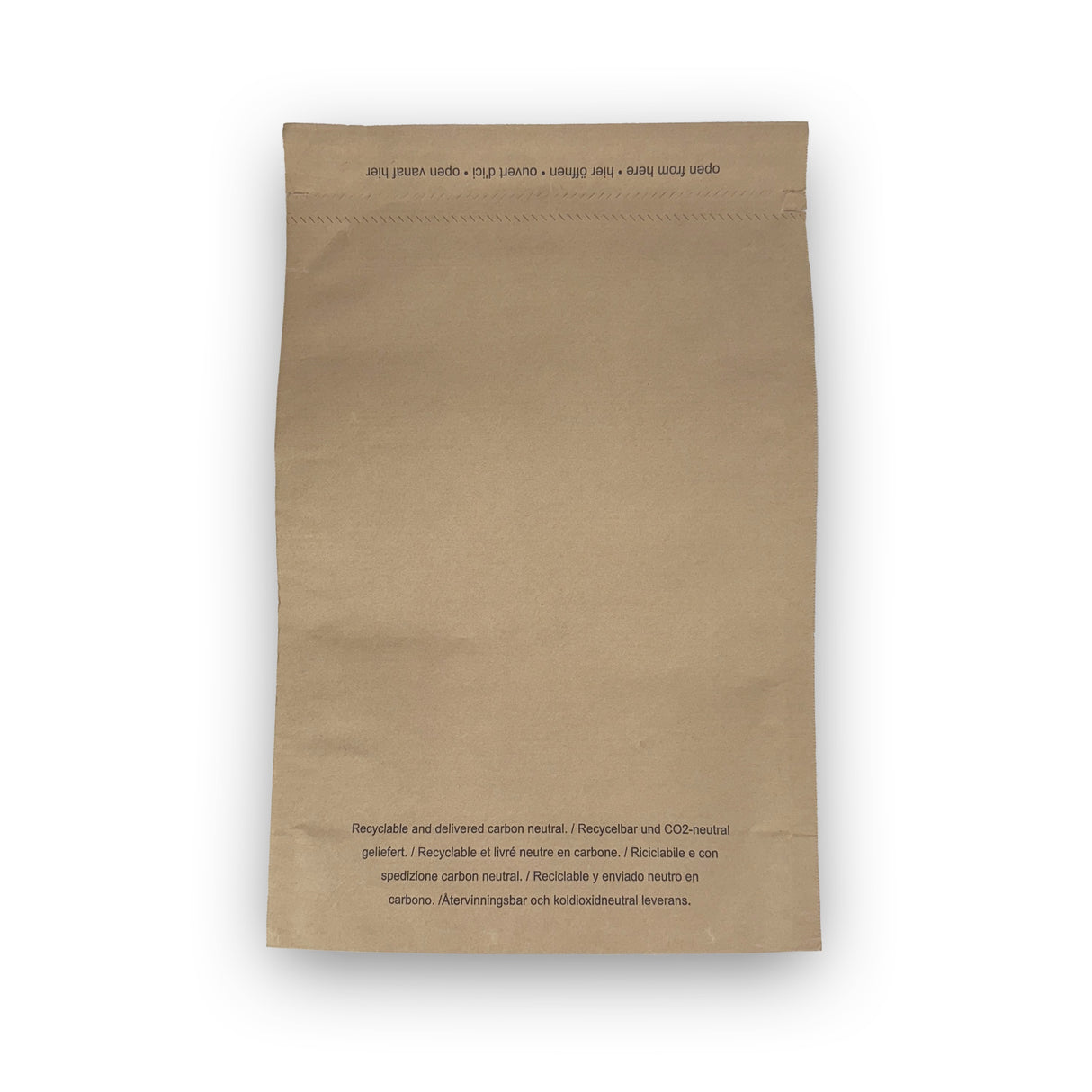 Versandtaschen - Kraftpapier mit Bodenfalte 350 x 80 x 470 + 80 mm 110 g/m² (100 Stück)