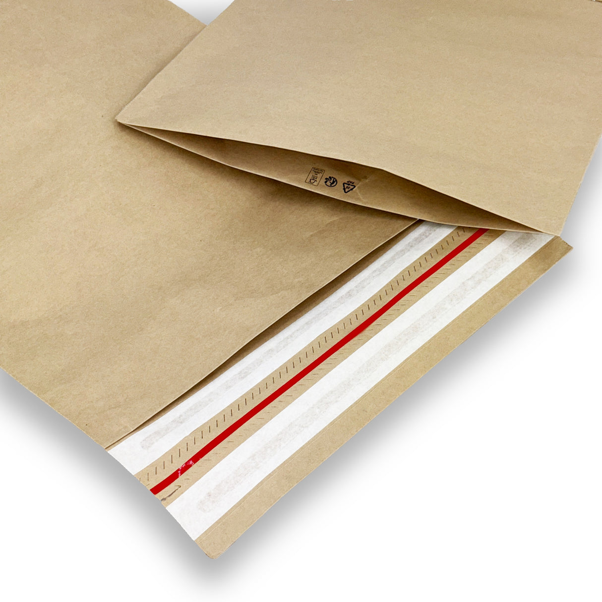 Versandtaschen - Kraftpapier mit Bodenfalte 400 x 100 x 500 + 80 mm 110 g/m² (100 Stück)