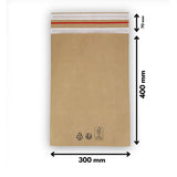 Papier Versandtasche ohne Falte 300 x 400 + 70 mm 70 g/m² (100 Stück)