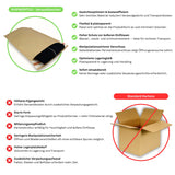 Versandtaschen - Kraftpapier mit Bodenfalte 250 x 80 x 350 + 80 mm 110 g/m² - 100 Stück