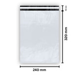 Versandbeutel 240 x 320 + 50 mm 50 μ - 100 Stück