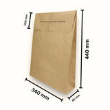 Versandtaschen - Kraftpapier mit Seiten- Bodenfalte 340 x 80 x 440 + 100 mm 110 g/m² - 100 Stück