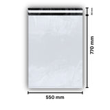 Versandbeutel 550 x 770 + 50 mm 60 μ  - 100 Stück