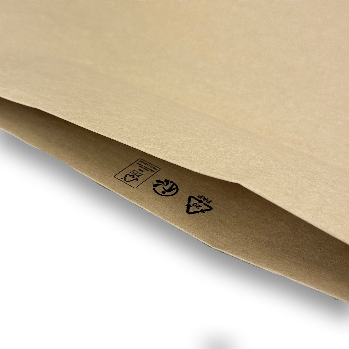 Papier Versandtasche mit Bodenfalte 250 x 80 x 350 + 80 mm 110 g/m² (100 Stück)