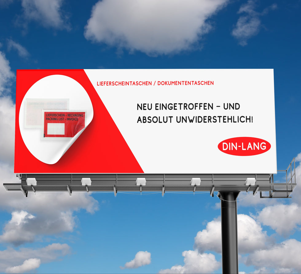 Lieferscheintaschen Din-Lang rot
